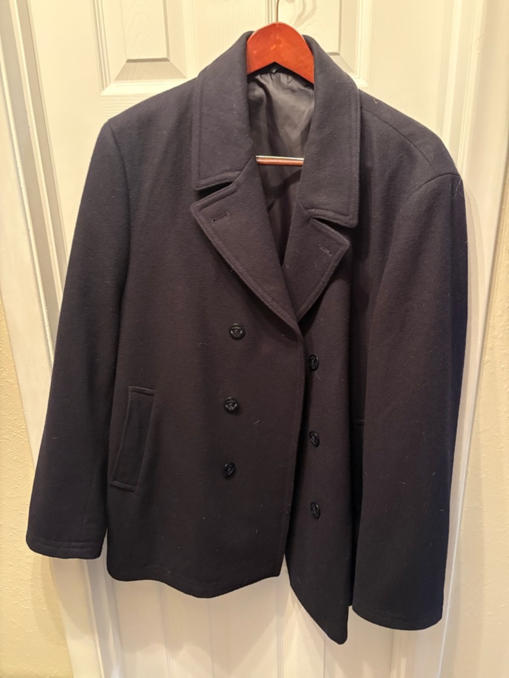 Ralph Lauren Navy Double-Breasted Peacoat